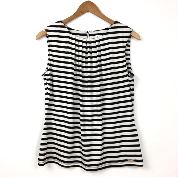 Calvin Klein Tops - Calvin Klein | Sleeveless Pleated Neck Blouse